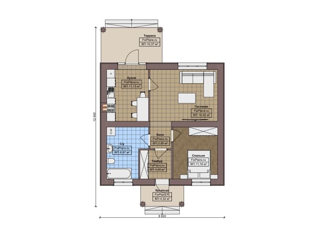 Планировка Одноэтажный дом F-9503